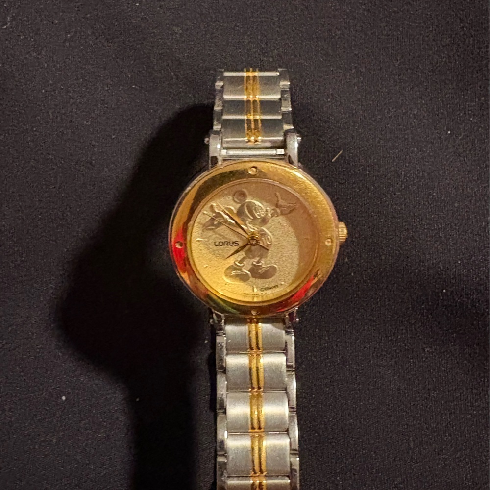 Lorus Gold and Silver MICKEY MOUSE Watch